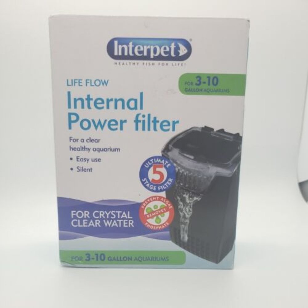 Interpet Life Flow Internal Power Filter for 3-10 Gallon Aquariums